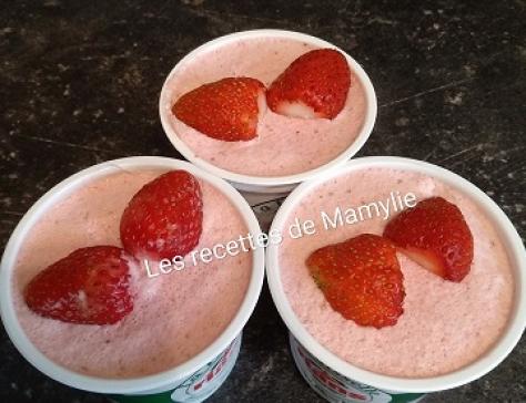 Mousse glacée aux fraises 2