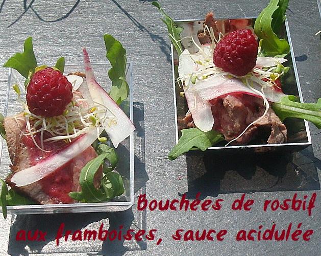 Bouchees de rosbif aux framboises sauce acidulee 2