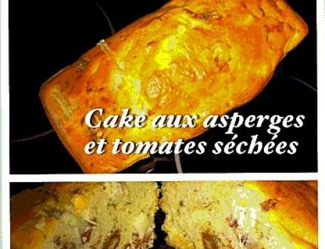 Cake aux asperges et tomates sechees
