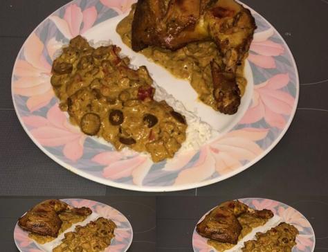 Fricassee de poulet sauce colombo