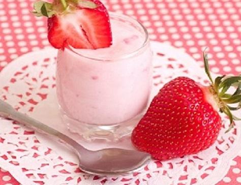 Mousse glacee aux fraises