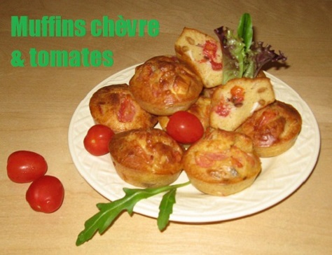 Muffins au chevre et a la tomate