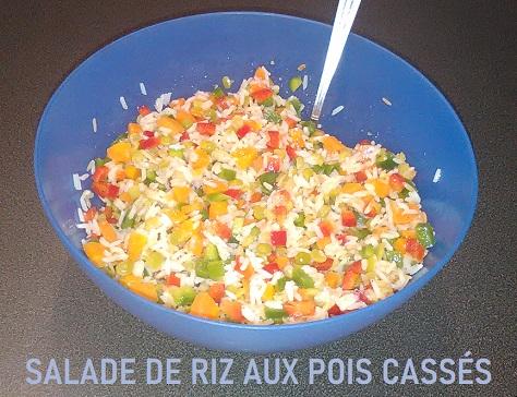 Salade de riz aux pois casses