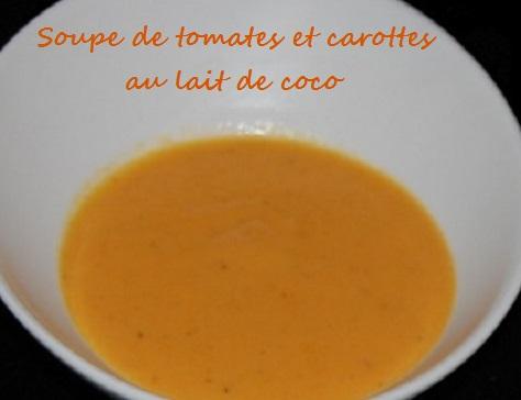 Soupe tomato carotto coco
