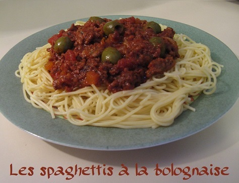 Spaghettis a la sauce bolognaise