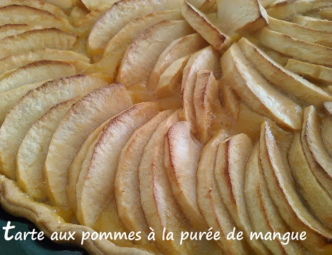 Tarte aux pommes a la puree de mangue