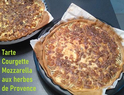 Tarte courgette mozzarella aux herbes de provence