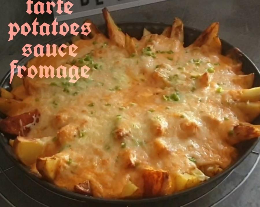 Tarte potatoes sauce fromage