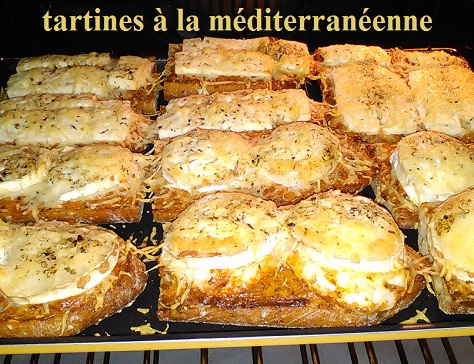 Tartines a la mediterraneenne